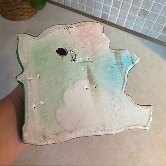 Vintage 1972 Miller Studio INC anthropomorphic Bluebird Chalkware wall plaque - Picture 8 of 10